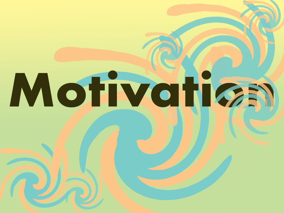 swirls with motivation written in bold lettering