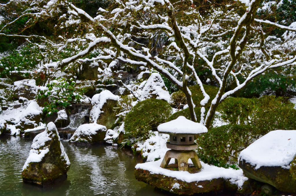 japanese garden reflecting pool